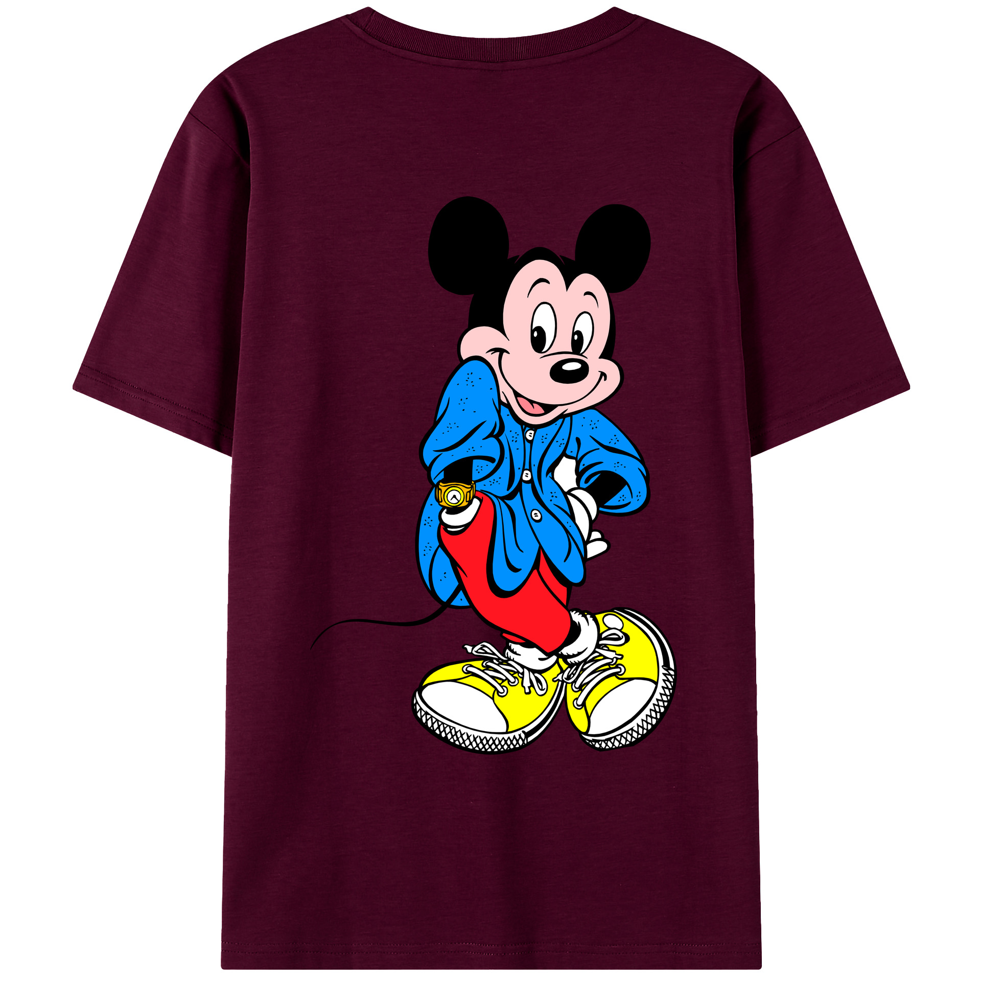 （画像用） ミッキーマウス Mickey Mouse レディース半袖Tシャツ(バックプリント)